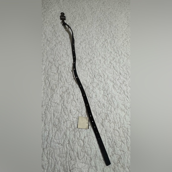 Michael Michael Kors Synthetic Leather Stud Logo Black Size Small Belt - Picture 9 of 11